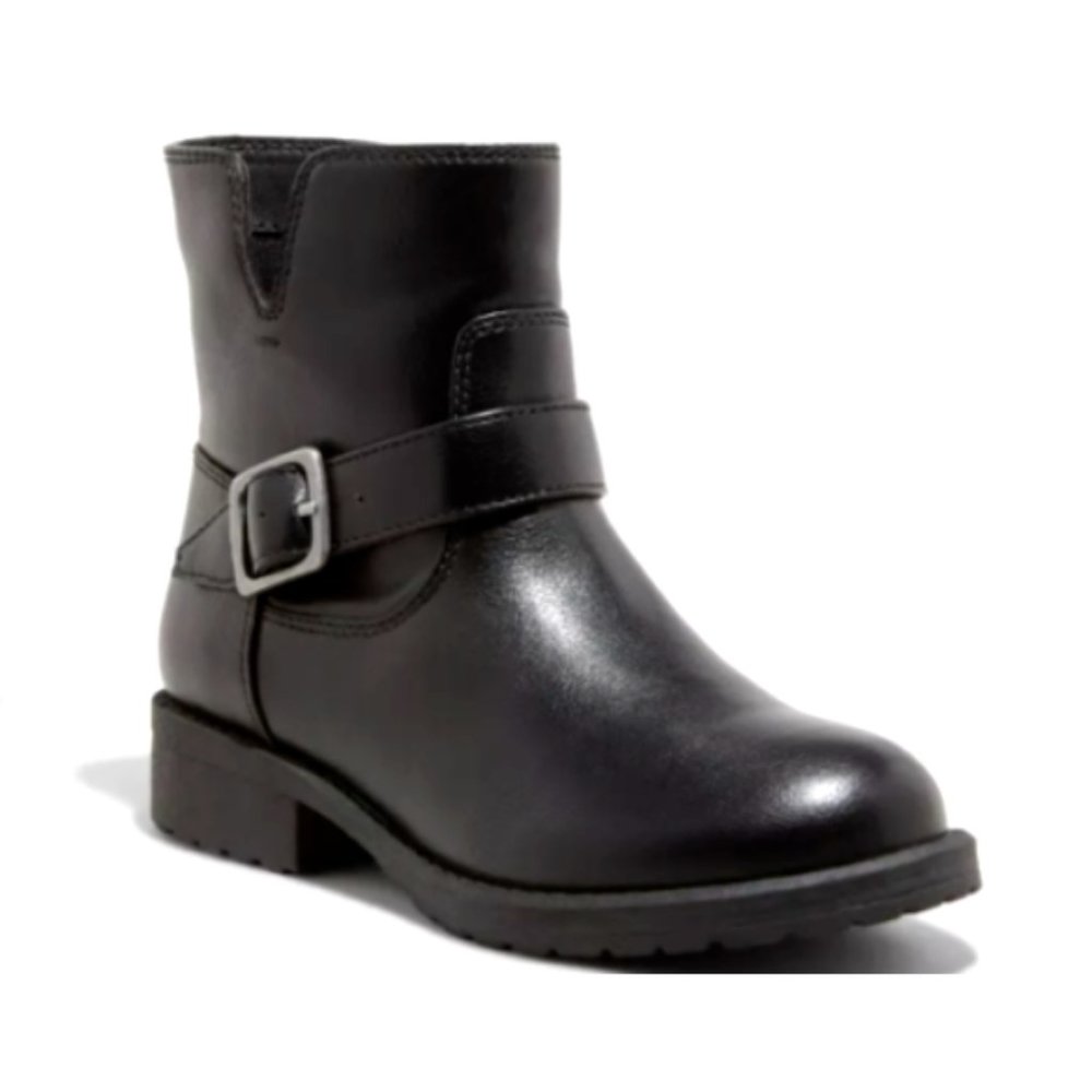 NWT Cat & Jack Girls' Mid Calf Moto Boots Black 2